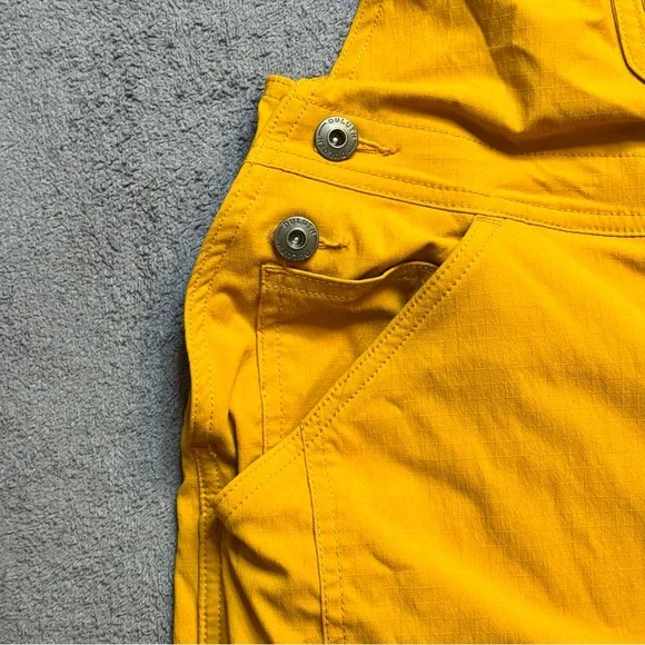Duluth Trading Co Women's Heirloom Garden Bib Overall Shorts XXL Mustard Yellow - Picture 4 of 15